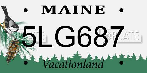 5LG687 Maine License Plate