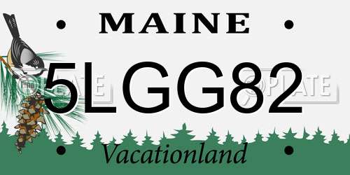 5LGG82 Maine License Plate