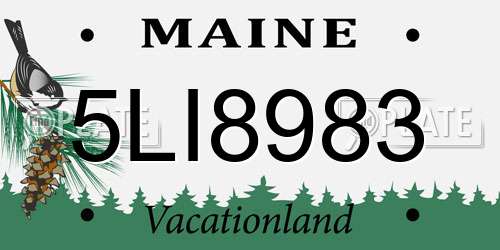 5LI8983 Maine License Plate