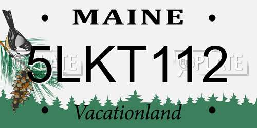 5LKT112 Maine License Plate