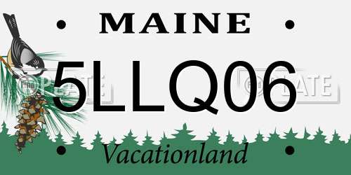 5LLQ06 Maine License Plate