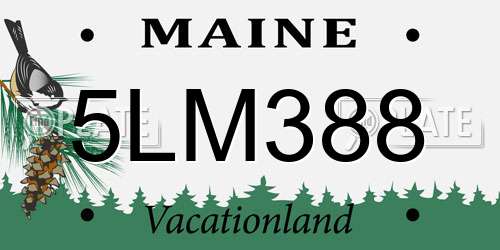 5LM388 Maine License Plate