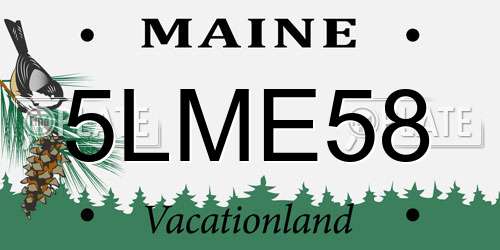 5LME58 Maine License Plate