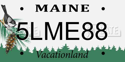 5LME88 Maine License Plate