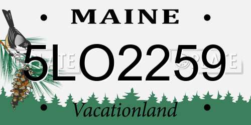 5LO2259 Maine License Plate