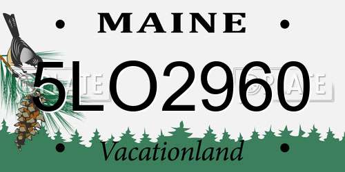 5LO2960 Maine License Plate