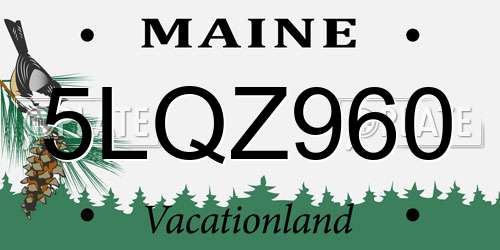 5LQZ960 Maine License Plate