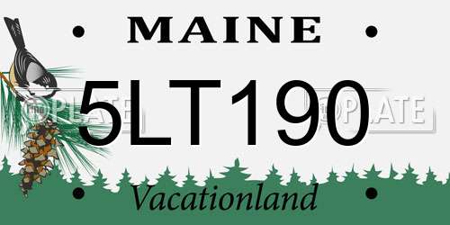 5LT190 Maine License Plate