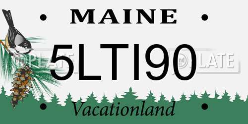 5LTI90 Maine License Plate