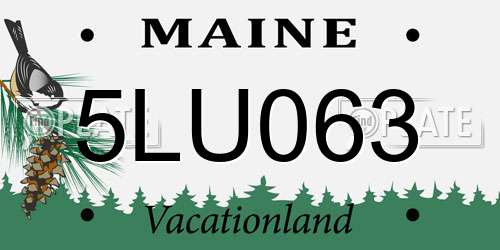 5LU063 Maine License Plate