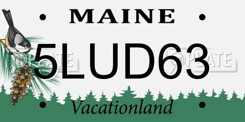 5LUD63 Maine License Plate