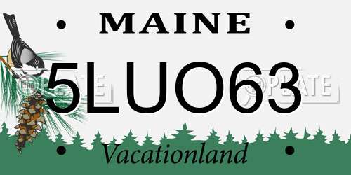 5LUO63 Maine License Plate