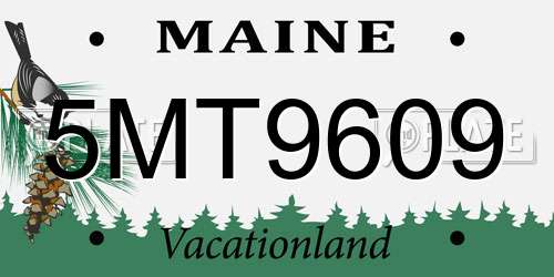 5MT9609 Maine License Plate