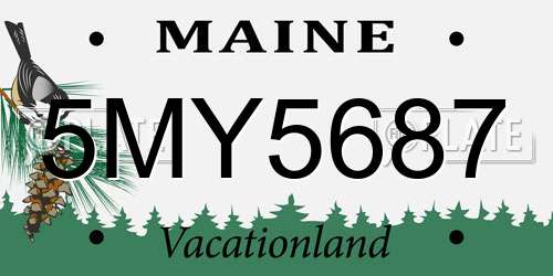 5MY5687 Maine License Plate