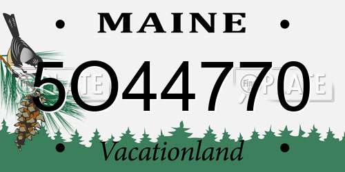5O44770 Maine License Plate