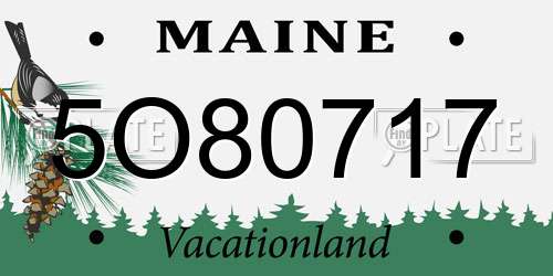 5O80717 Maine License Plate