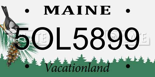 5OL5899 Maine License Plate