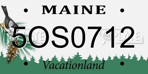 5OS0712 Maine License Plate