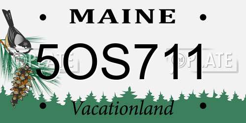 5OS711 Maine License Plate