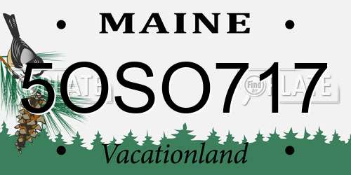 5OSO717 Maine License Plate