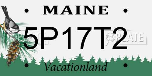 5P17T2 Maine License Plate