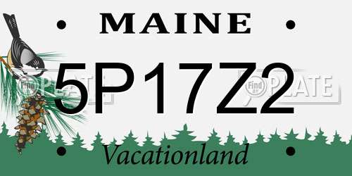 5P17Z2 Maine License Plate