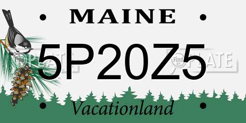 5P20Z5 Maine License Plate