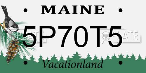 5P70T5 Maine License Plate