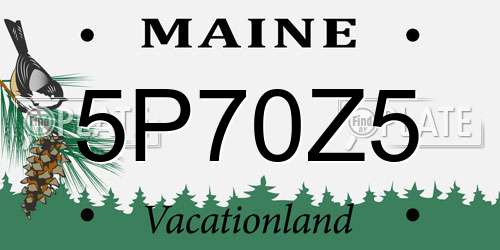 5P70Z5 Maine License Plate