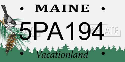 5PA194 Maine License Plate