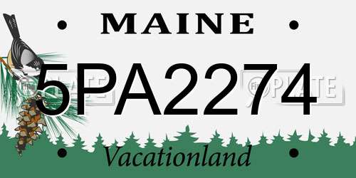 5PA2274 Maine License Plate