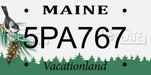 5PA767 Maine License Plate