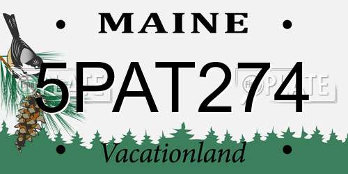5PAT274 Maine License Plate