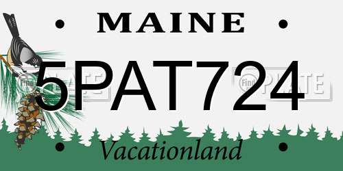 5PAT724 Maine License Plate