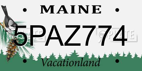5PAZ774 Maine License Plate