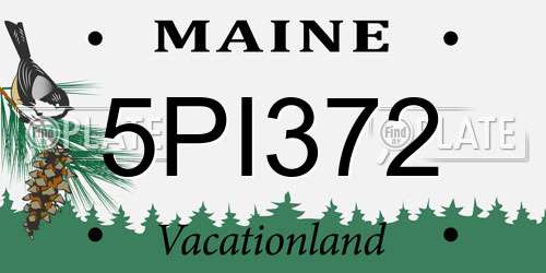 5PI372 Maine License Plate
