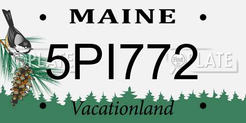 5PI772 Maine License Plate