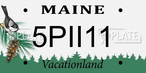 5PII11 Maine License Plate