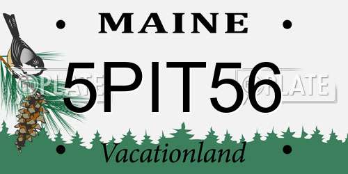 5PIT56 Maine License Plate