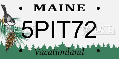 5PIT72 Maine License Plate