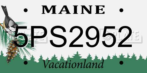 5PS2952 Maine License Plate