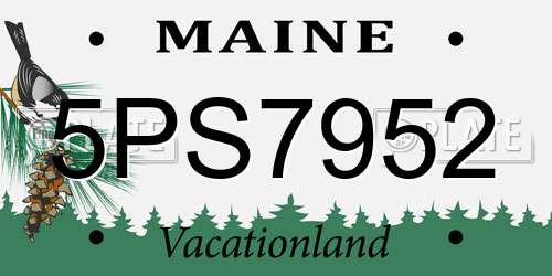 5PS7952 Maine License Plate