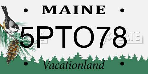 5PTO78 Maine License Plate