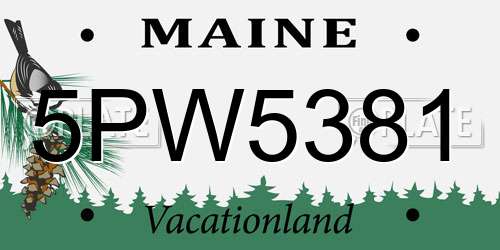 5PW5381 Maine License Plate