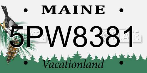 5PW8381 Maine License Plate