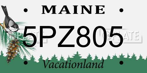 5PZ805 Maine License Plate