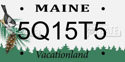5Q15T5 Maine License Plate