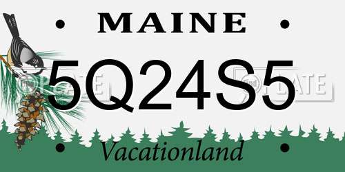 5Q24S5 Maine License Plate