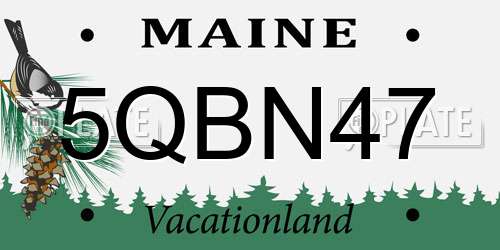 5QBN47 Maine License Plate