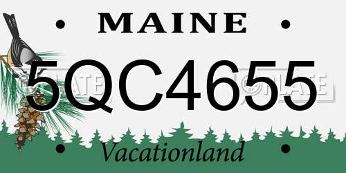 5QC4655 Maine License Plate